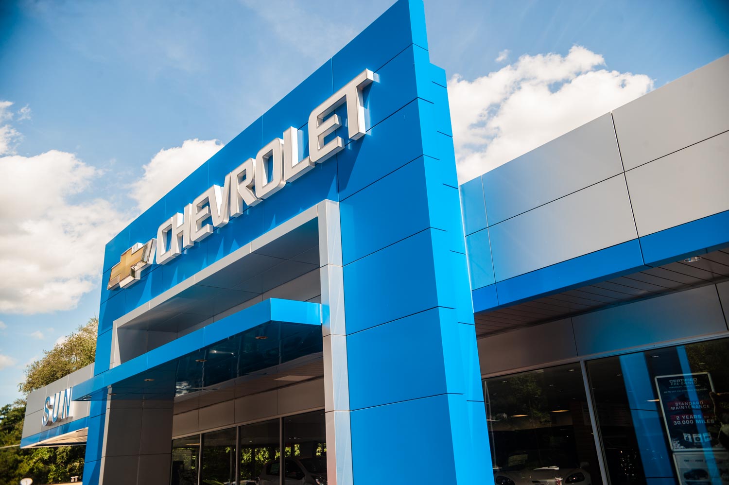 Close up of finish metal work Sun Chevrolet